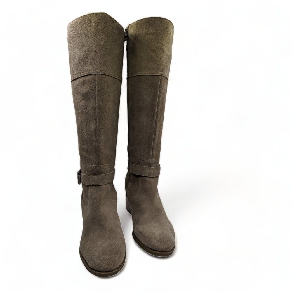 Marc Fisher Womens Calf Suede Tall Shaft $191 Gray Size 7.5 Wide - Picture 9 of 14